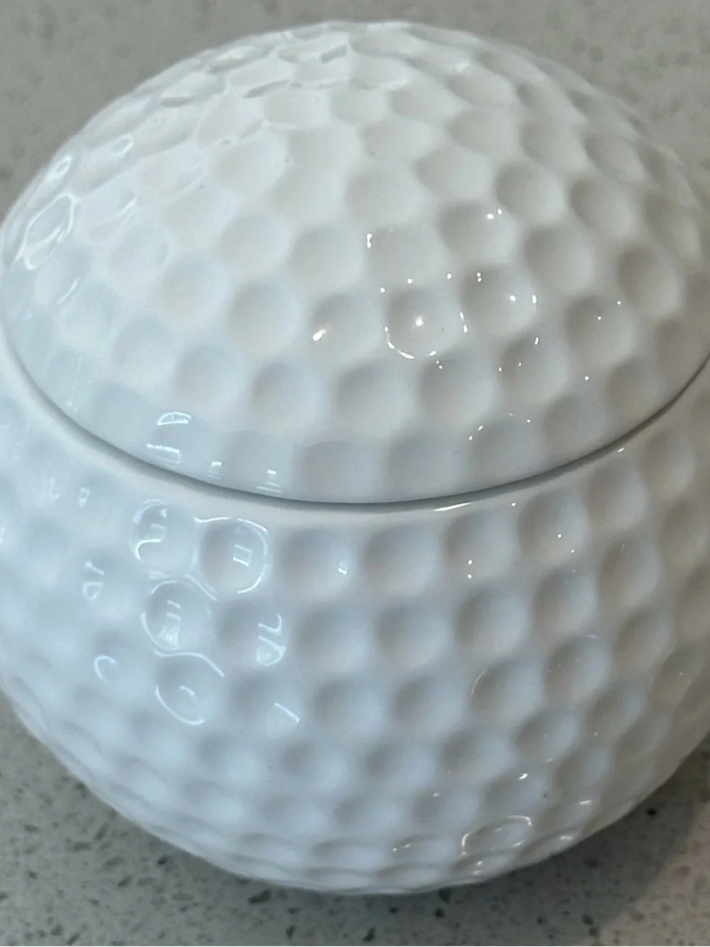 White Dimpled Golf Ball Trinket Dish